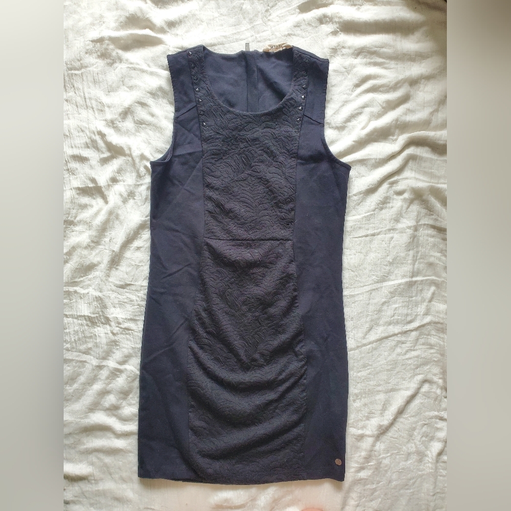 Chic Black Garcia Jeans Sleeveless Mini Dress Size M
